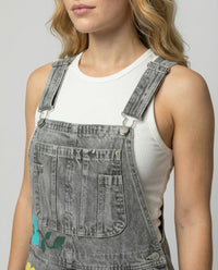 Juliette Denim Jumpsuit with Sleeveless in Grey