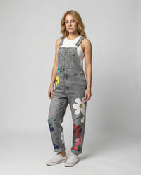 Juliette Denim Jumpsuit with Sleeveless in Grey