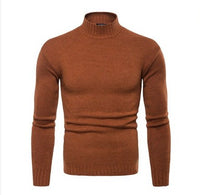 Juliette Sweater with Stand Collar in Brown