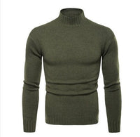 Juliette Sweater with Stand Collar in Green
