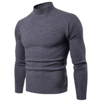 Juliette Sweater with Stand Collar in White