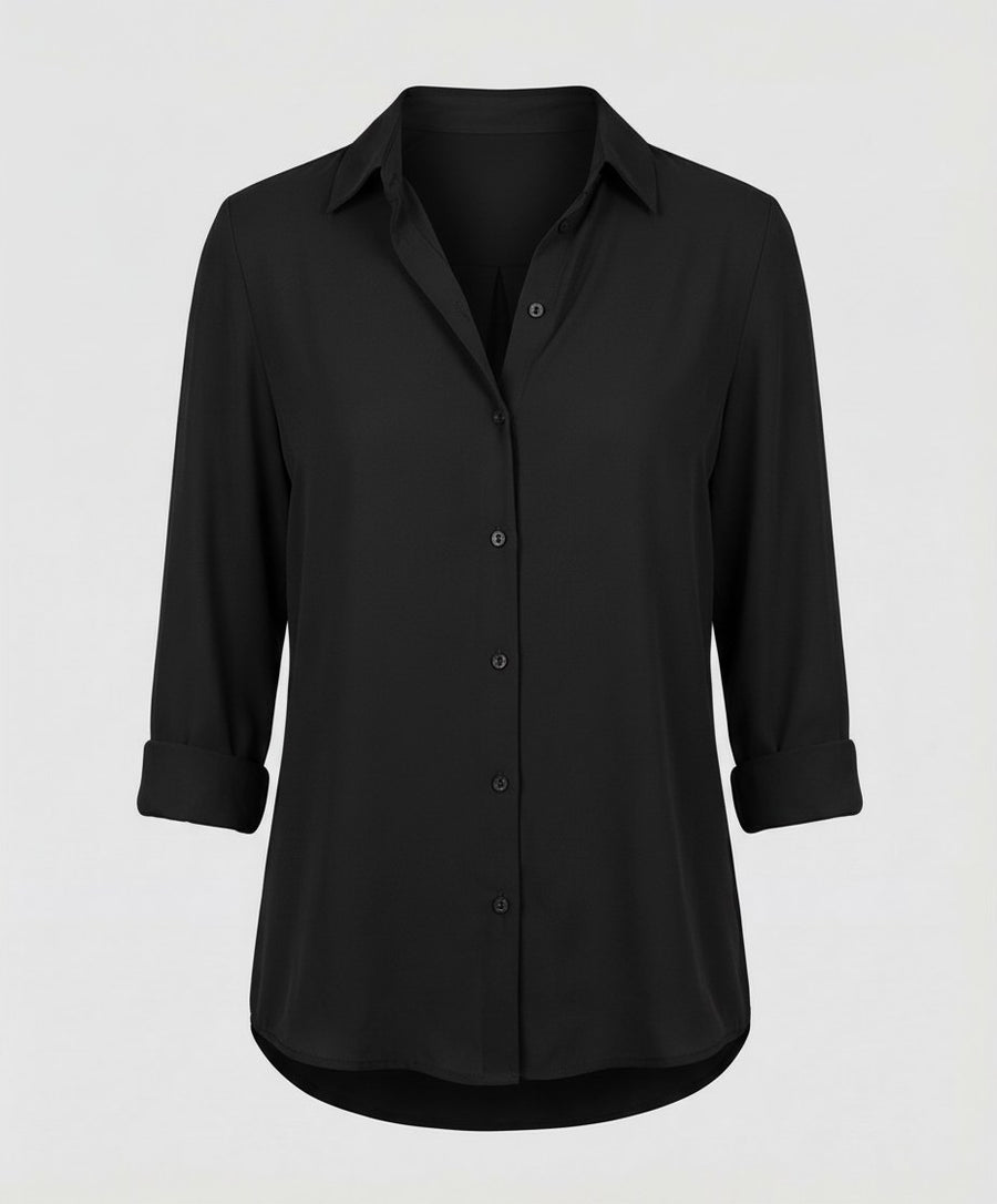Juna Elegant Blouse with Long Sleeve in Black