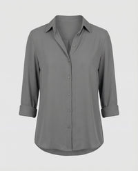 Juna Elegant Blouse with Long Sleeve in Grey