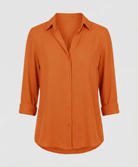 Juna Elegant Blouse with Long Sleeve in Orange