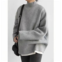 Juna Elegant Sweater with Oversized in Grey
