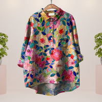 Juna Shirt in Blumen Kunst