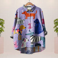 Juna Shirt in Hund Lila