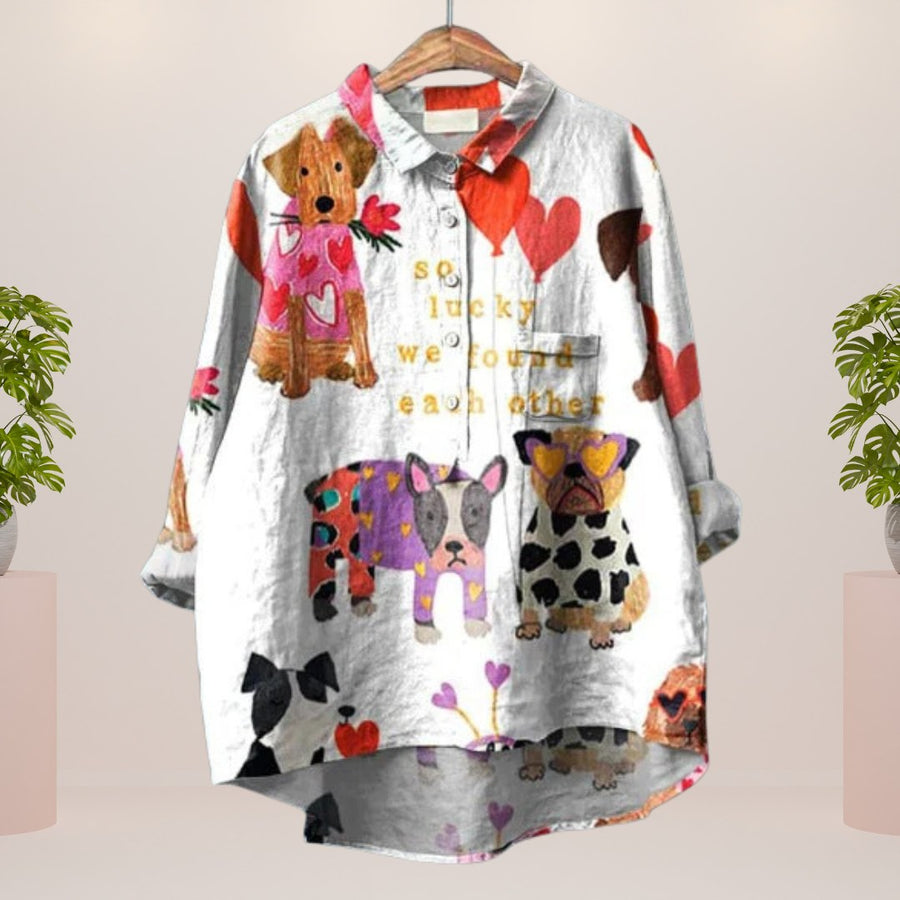 Juna Shirt in Hund White