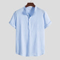 Juna Shirt with Stand Collar and Short Sleeve