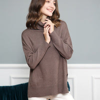 Juna Sweater with Stand Collar