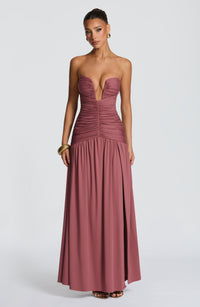 Constance Maxi Dress – Rose Brown