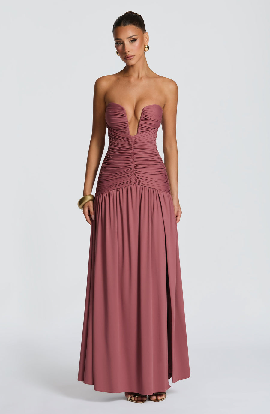 Constance Maxi Dress – Rose Brown