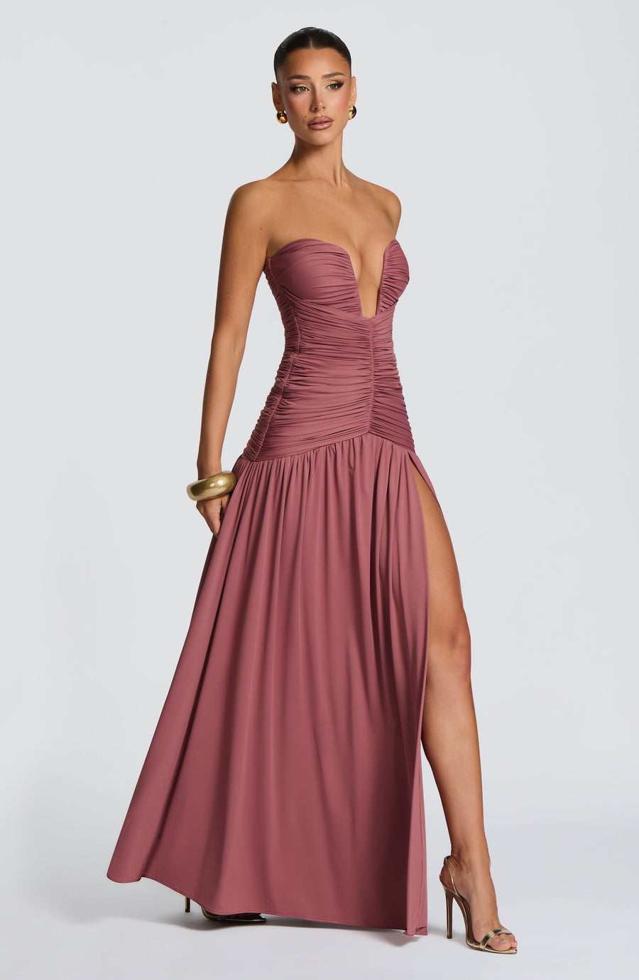Constance Maxi Dress – Rose Brown