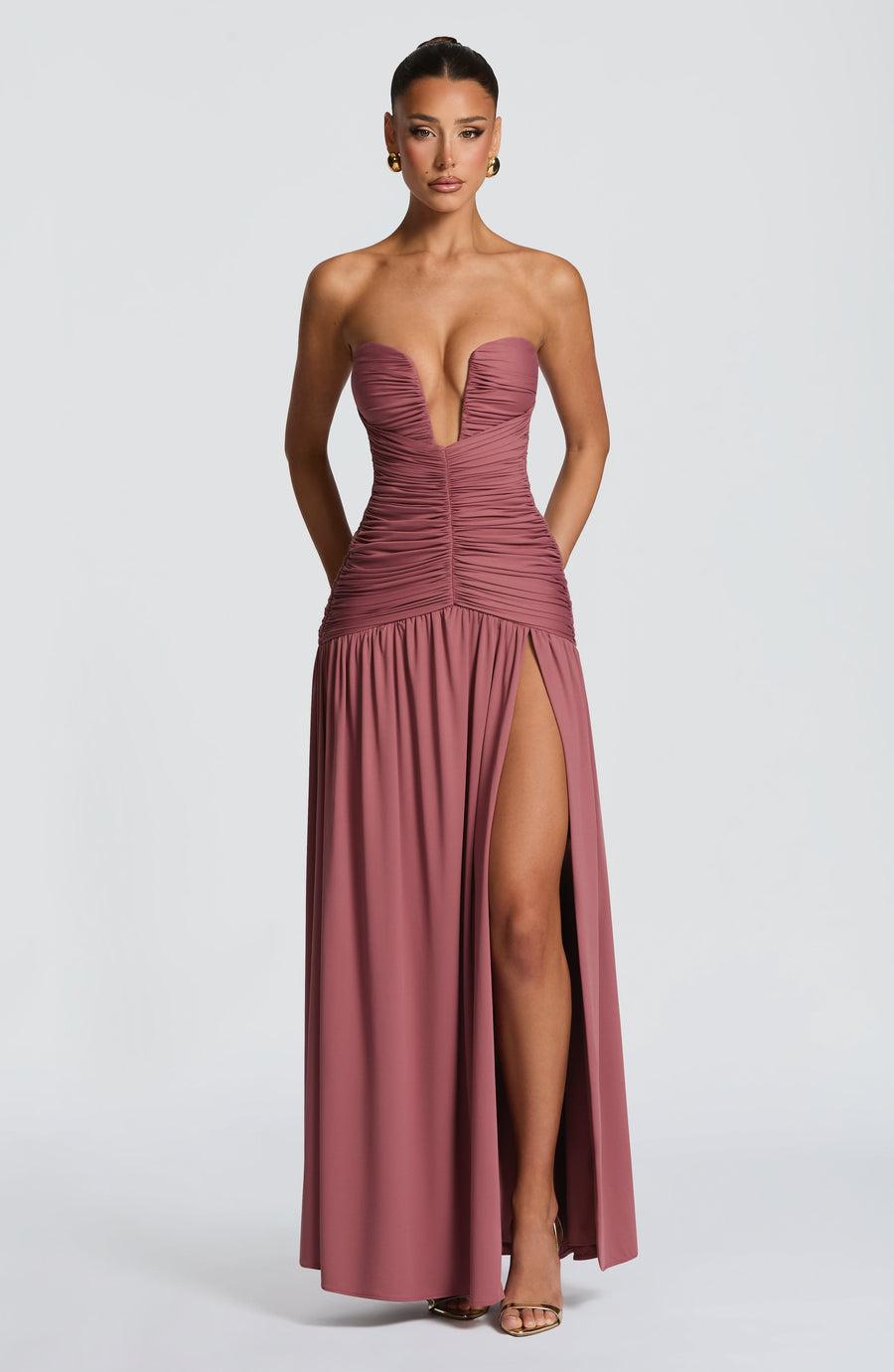 Constance Maxi Dress – Rose Brown