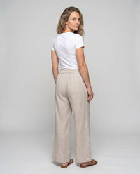 Juno Casual Linen Trousers with Elastic Waist