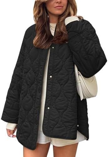 Juno Casual Quilted Jacket with Pockets in Black