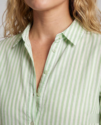 Juno Dress with Button Front and Striped