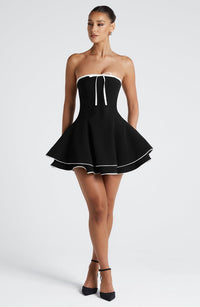 Natalia Mini Dress - Black/White