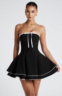 Natalia Mini Dress - Black/White