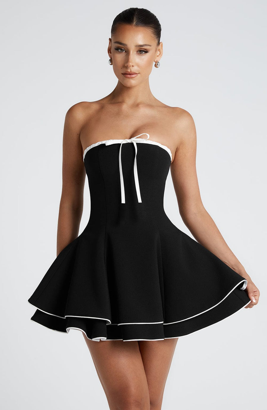 Natalia Mini Dress - Black/White