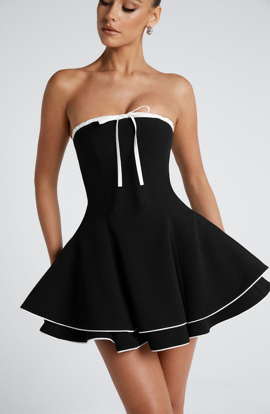 Natalia Mini Dress - Black/White