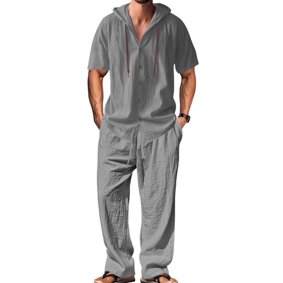 Jurre Airy Linen Shirt with Hood