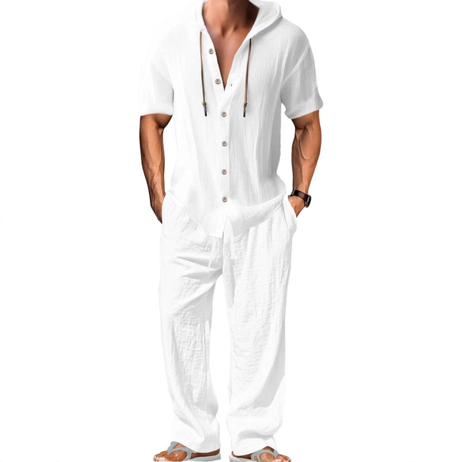 Jurre Airy Linen Shirt with Hood