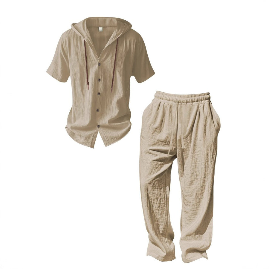Jurre Airy Linen Shirt with Hood