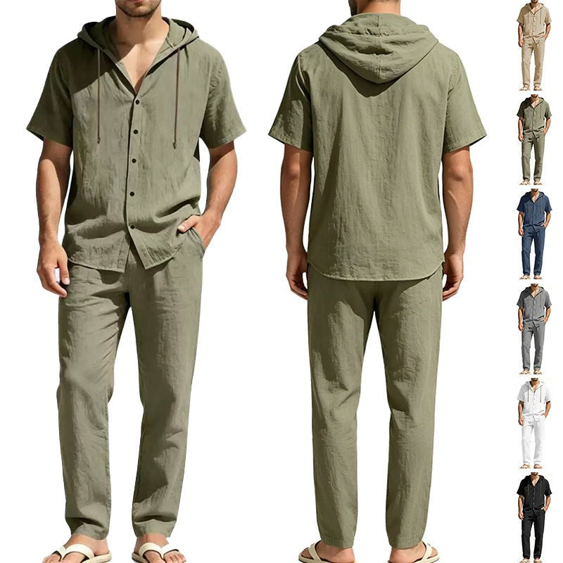 Jurre Airy Linen Shirt with Hood