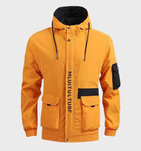 Jurre Lightweight Jacket with Pockets and Hood in Yellow