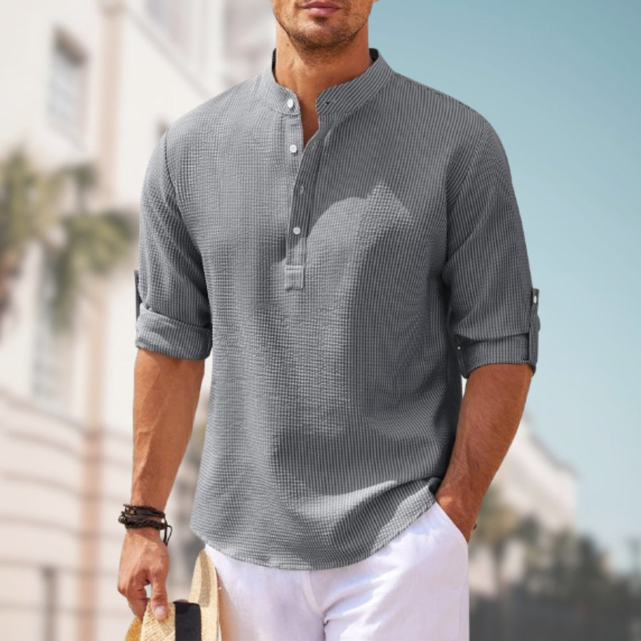 Jurre Shirt with Stand Collar