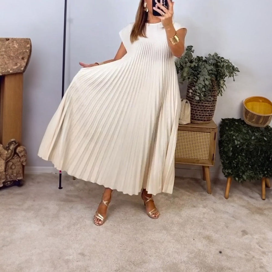 Justine Striped Midi Dress in Terracotta
