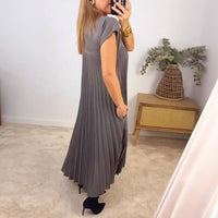 Justine Striped Midi Dress in Terracotta