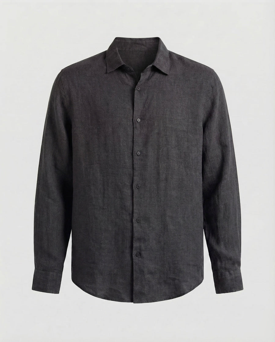 Kai Linen Shirt in Black