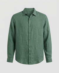 Kai Linen Shirt in Dark Green