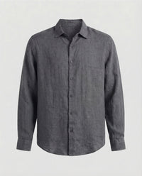 Kai Linen Shirt in Dark Grey