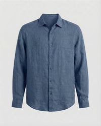 Kai Linen Shirt in Denim Blue