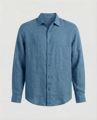 Kai Linen Shirt in Light Blue