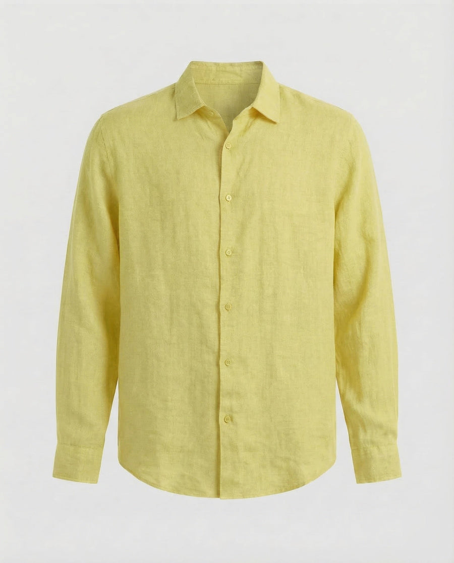 Kai Linen Shirt in Yellow