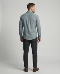 Kai Linen Shirt with Long Sleeve in Olive Green