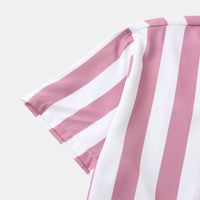 Kaia Blouse with Short Sleeve and Striped in Pink