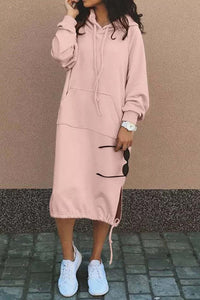 Kaia Casual Dress with Pockets in Pink