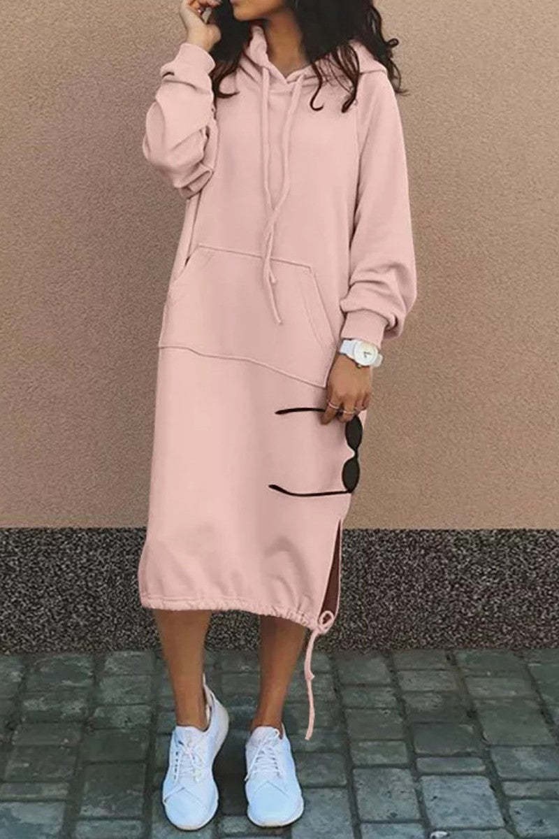 Kaia Casual Dress with Pockets in Pink