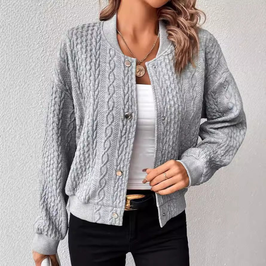 Kaia Casual Knit Cardigan with Button Front