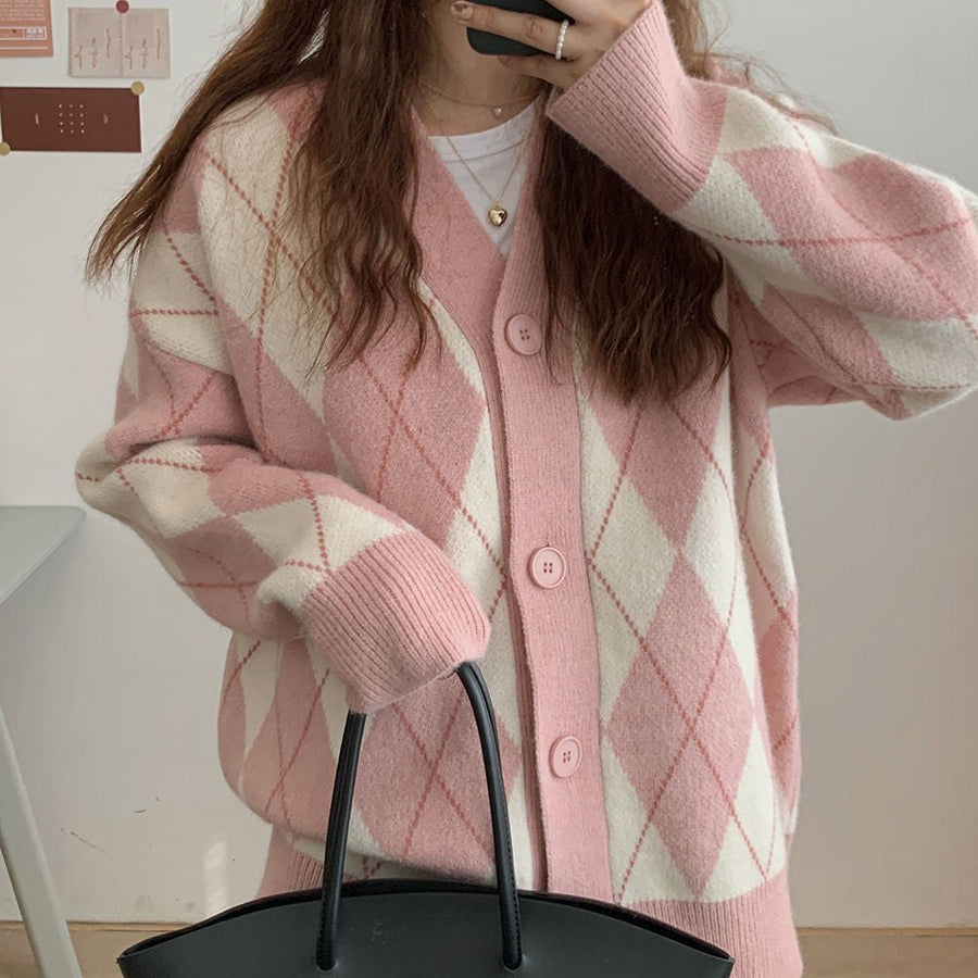 Kaia Knit Cardigan in Pink