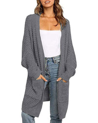 Kaia Knit Cardigan with Pockets in Dark Grey