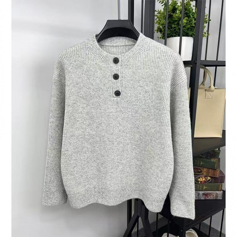 Kaia Knit Sweater in Light Grey