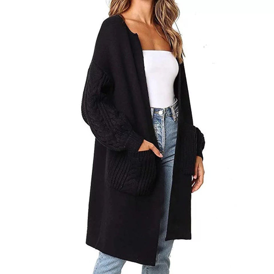 Kalia Knit Bag with Pockets in Black