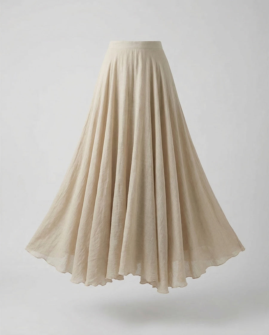 Kalia Skirt with Pleated in Apricot