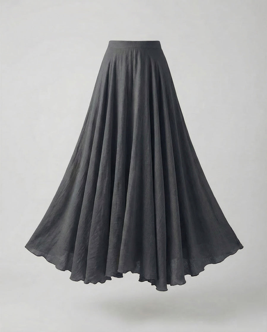 Kalia Skirt with Pleated in Black